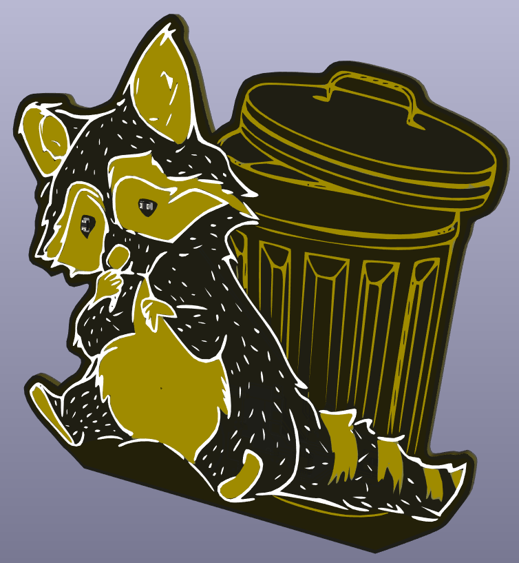 Render of the circuit board before ordering their manufacture